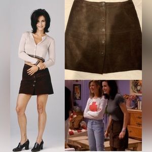 Monica Geller FRIENDS Leather Skirt 10